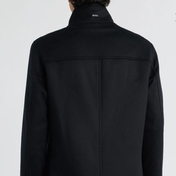 Hugo Boss Wool Cashmere Blend Men’s Car Coat Size US 44 Regular. Black. - Picture 2 of 16